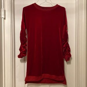 Auxo NWT Velvet Scrunch Sleeve Dress size small